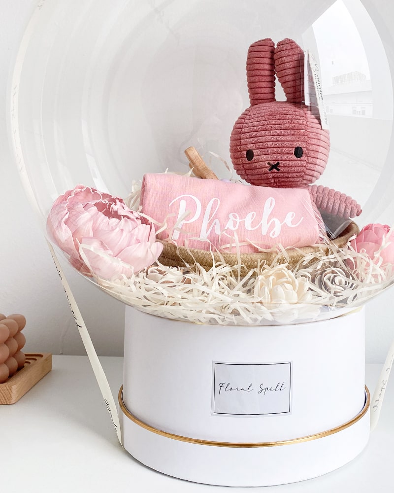 Miffy Dusty Rose Baby Gift Set - Teether and Diapers